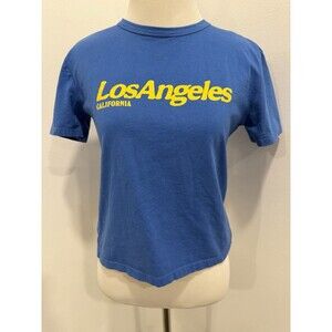 Zara Los Angeles California Graphic Print Blue Baby T-Shirt Size Small
